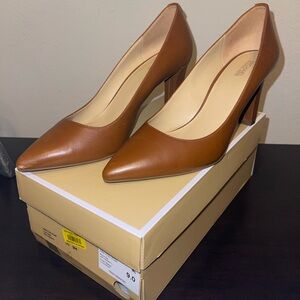 MICHAEL Michael Kors Abbi Leather Flex Pumps Used | Color: Luggage | Size: 9